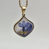 Collana Petalo Crocus Blu