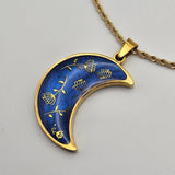 Collana Luna Fiorita blu