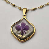 Collana Goccia Crocus Viola
