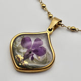 Collana Goccia Crocus Viola