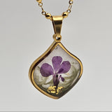 Collana Goccia Crocus Viola