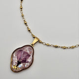 Collana Nuvola in madreperla – Fiore rosa
