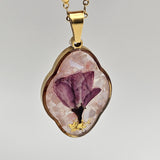 Collana Nuvola in madreperla – Fiore rosa