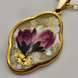 Collana Petali di Luce Rosa gialla– Boccioli e Madreperla