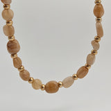 Collana in pietra di luna naturale sassolini – Collezione Duna