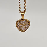 Collana Cuore Madreperla Bianca